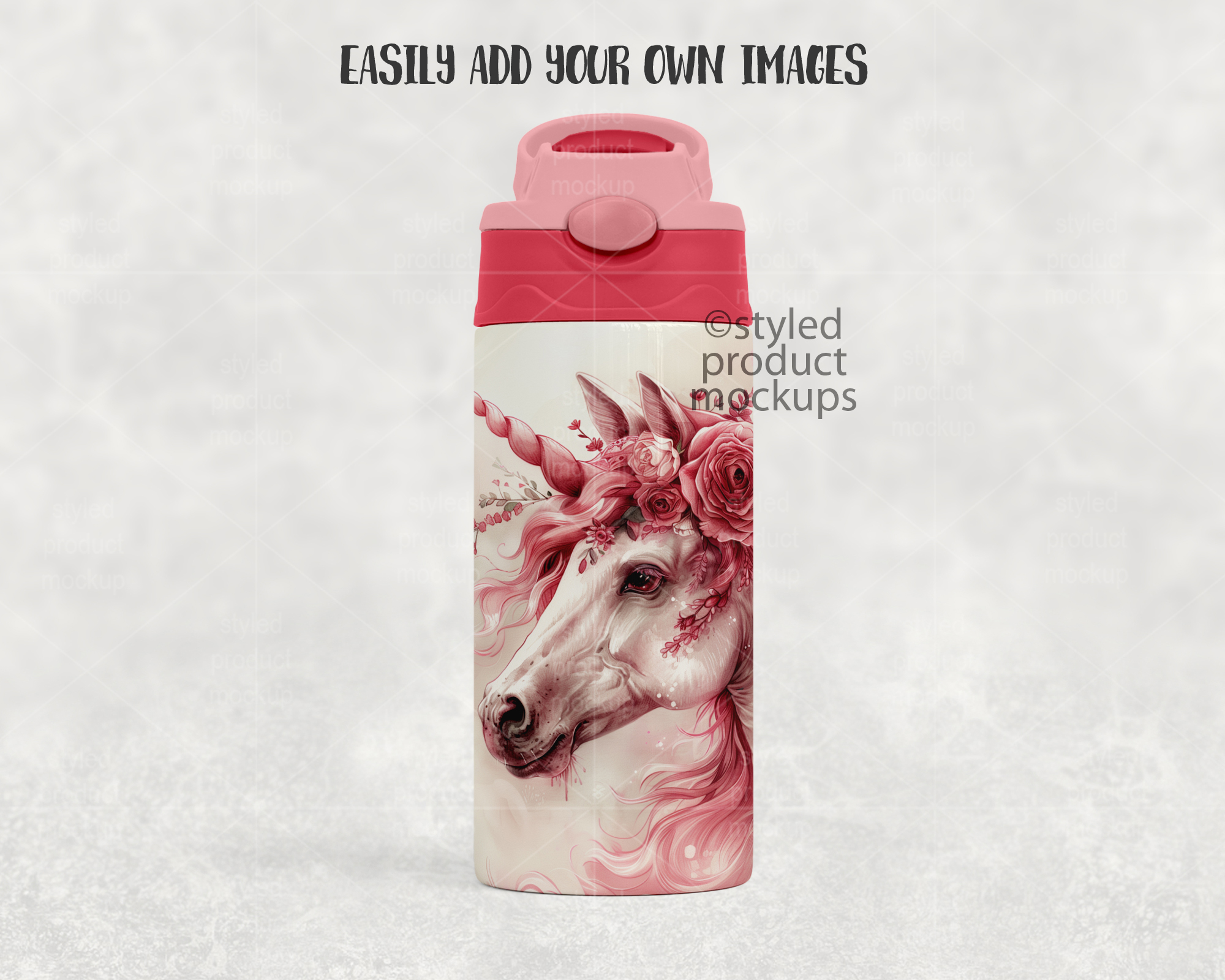 12oz Color Flip Top Tumbler Mockup