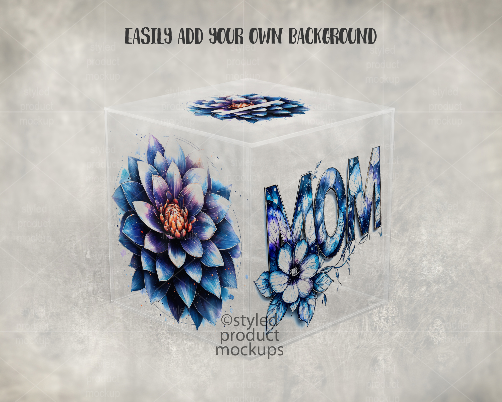 Clear Acrylic Box Mockup