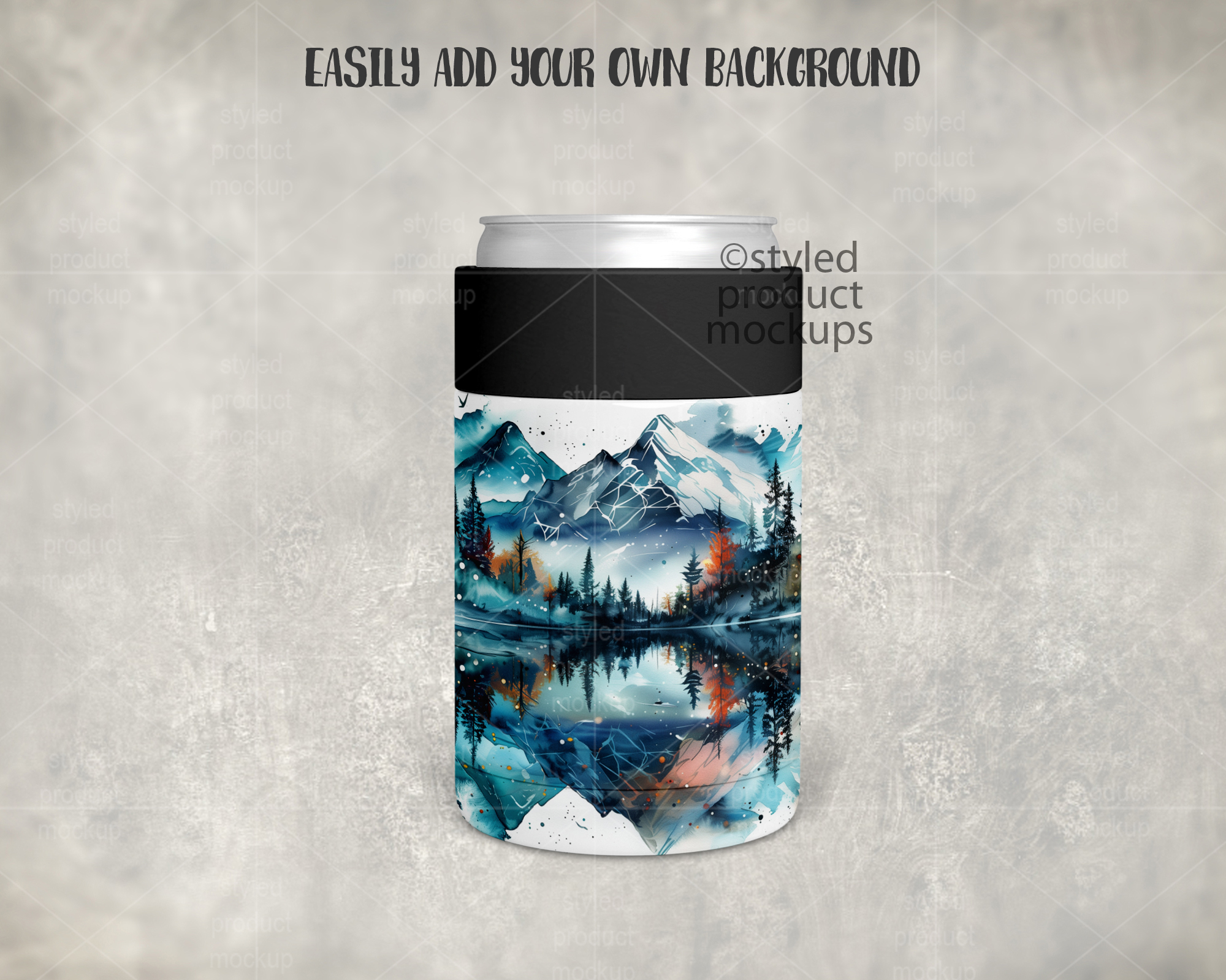 Metal Can Holder Mockup