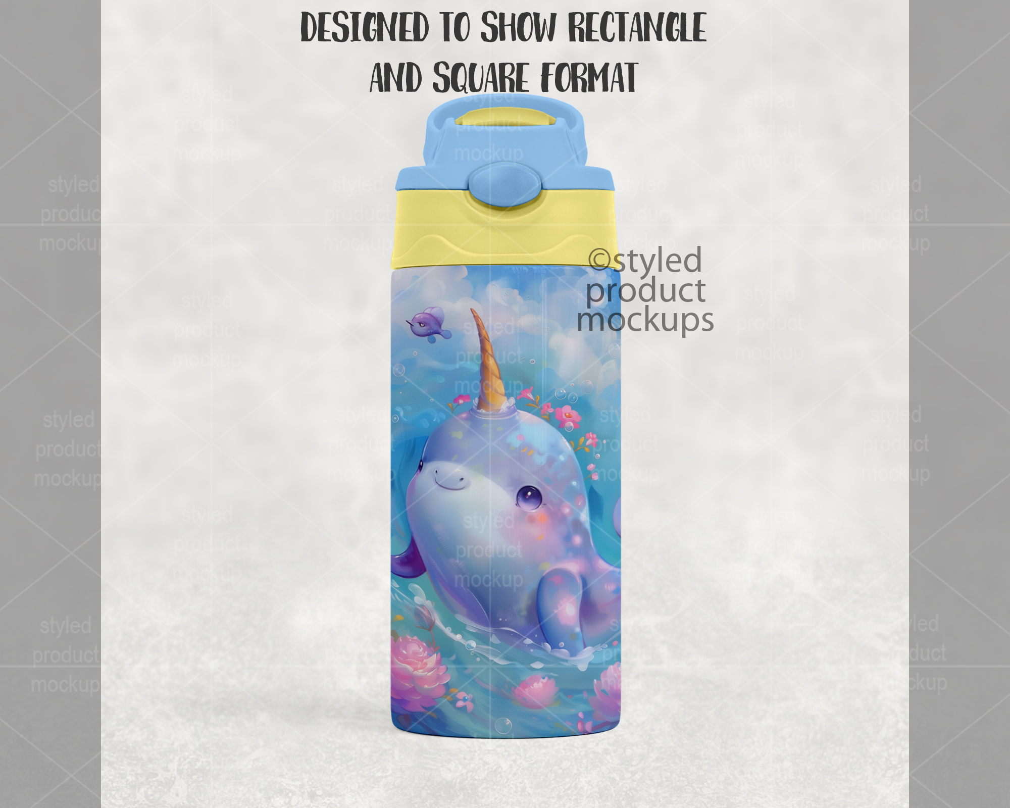 12oz Color Flip Top Tumbler Mockup