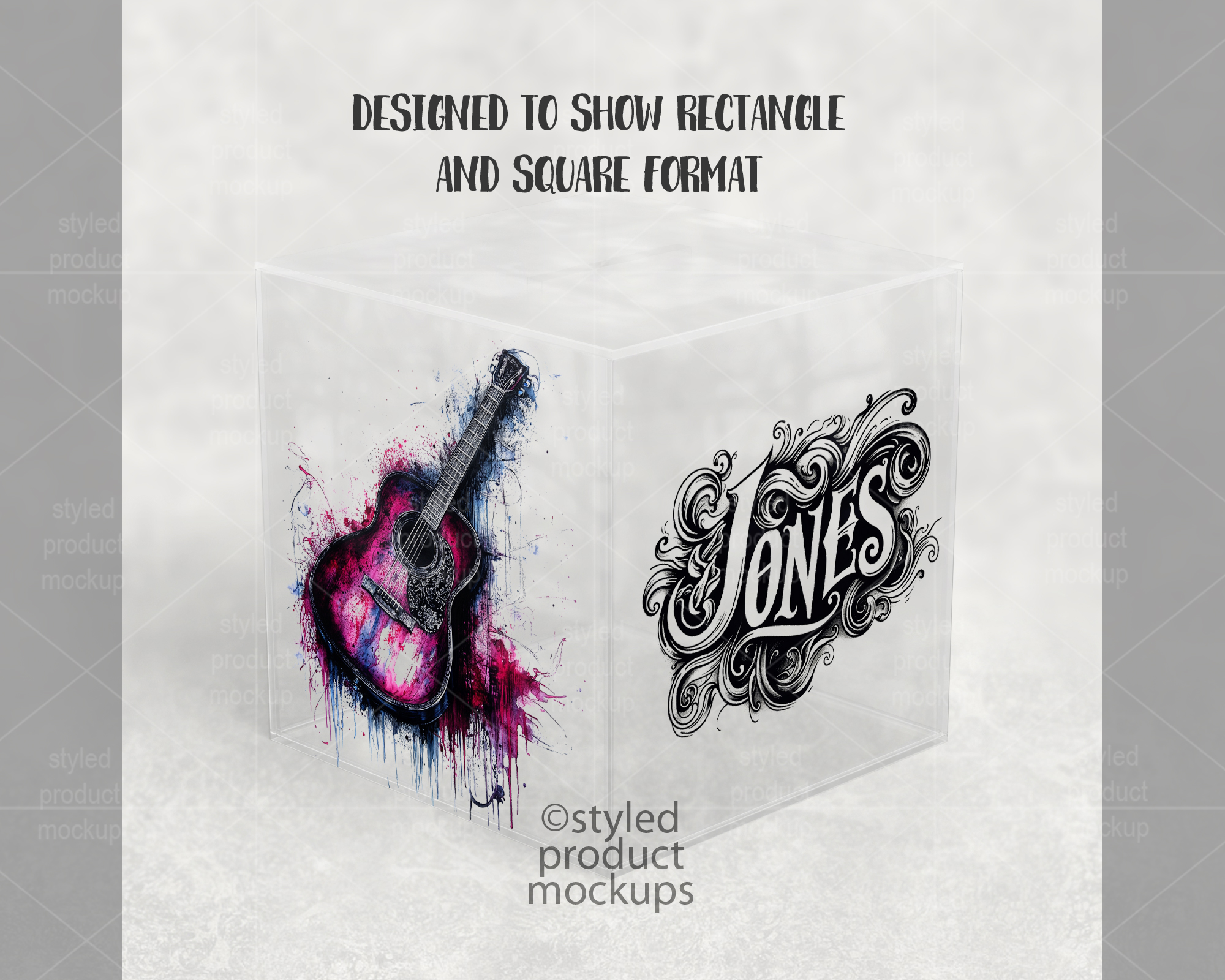 Clear Acrylic Box Mockup