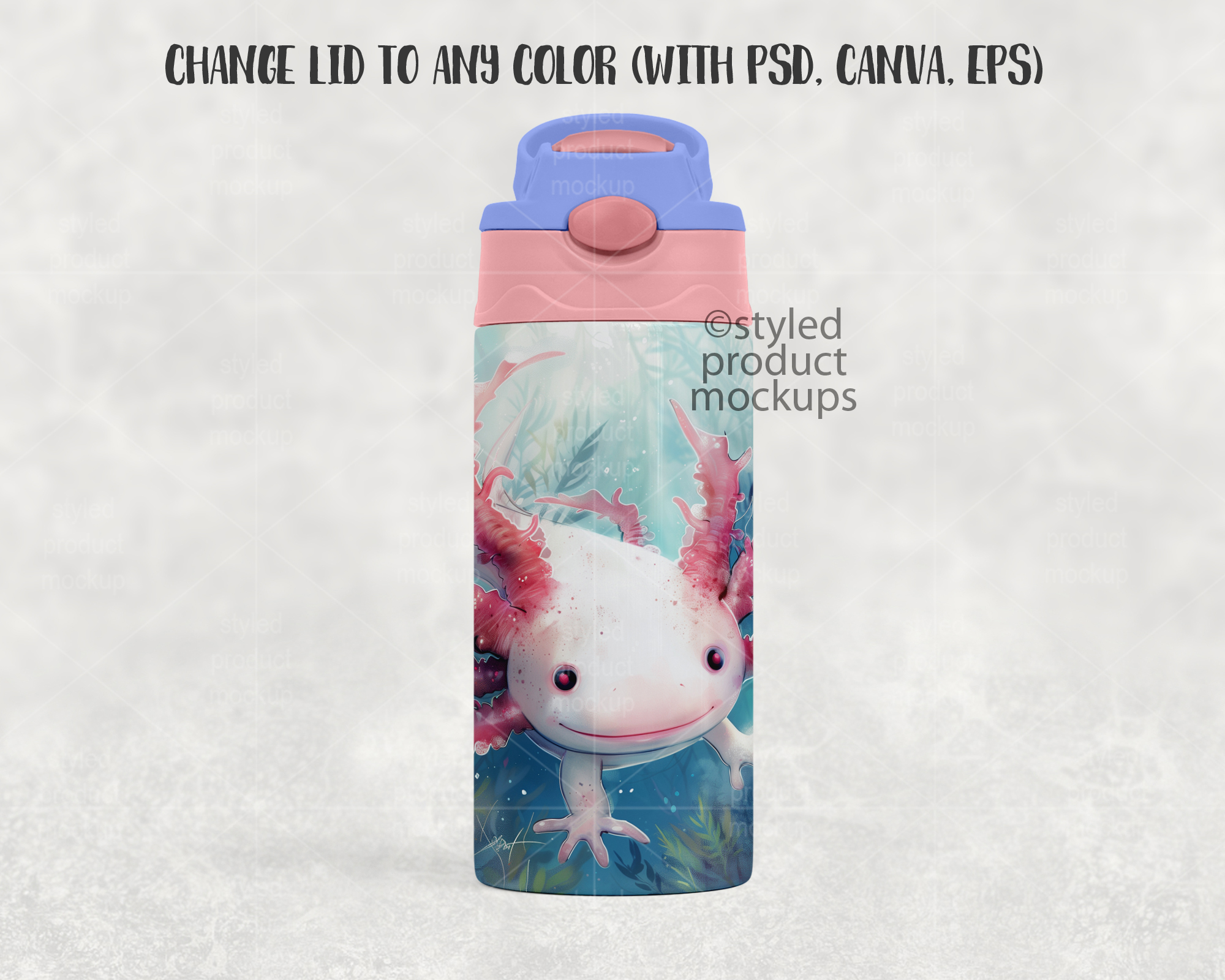 12oz Color Flip Top Tumbler Mockup