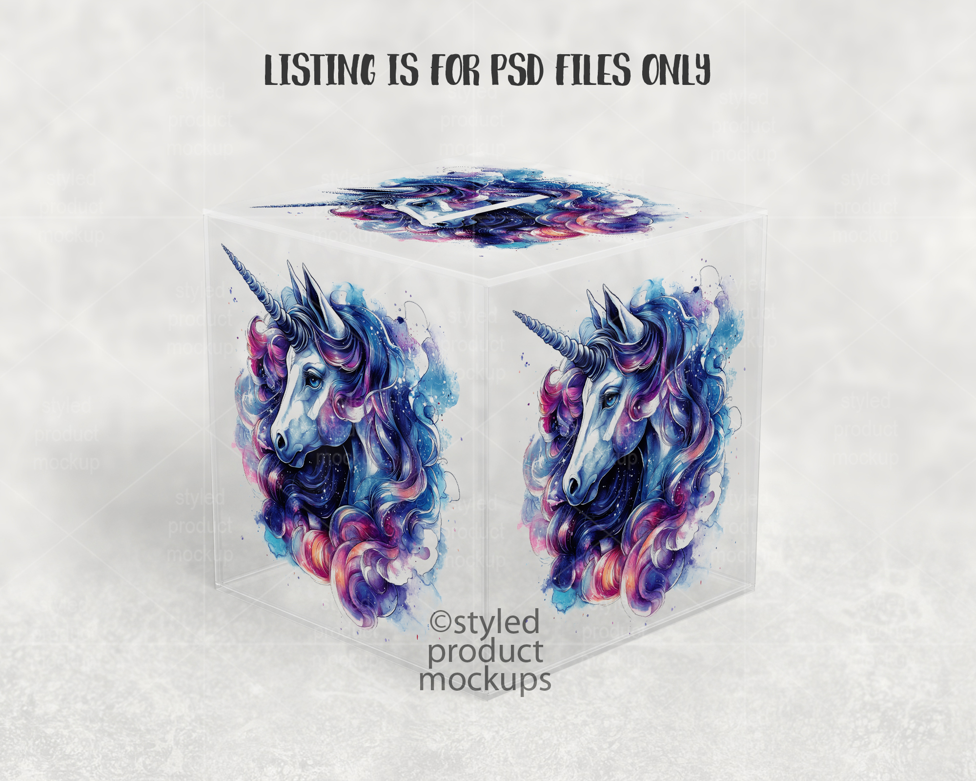 Clear Acrylic Box Mockup