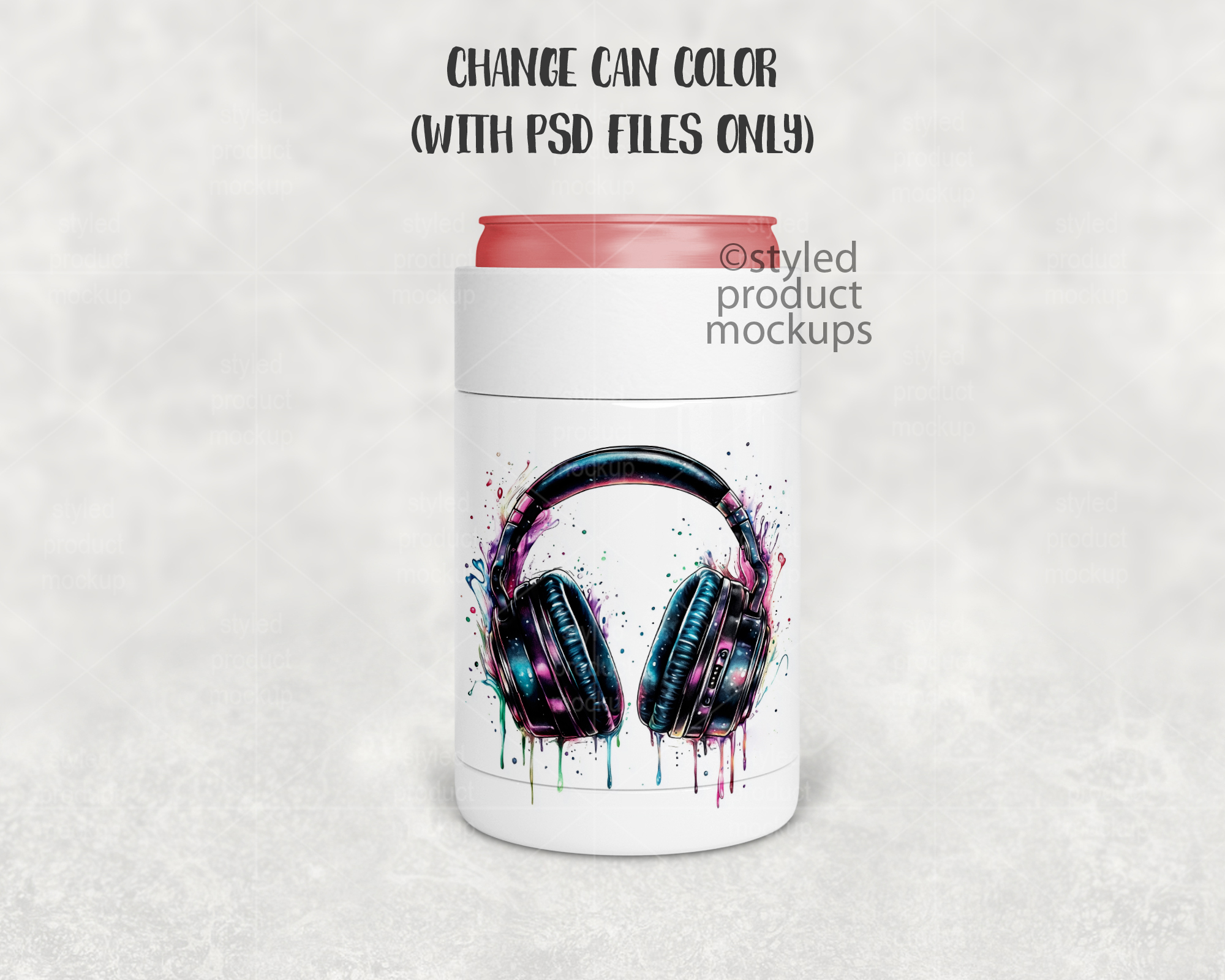 Metal Can Holder Mockup