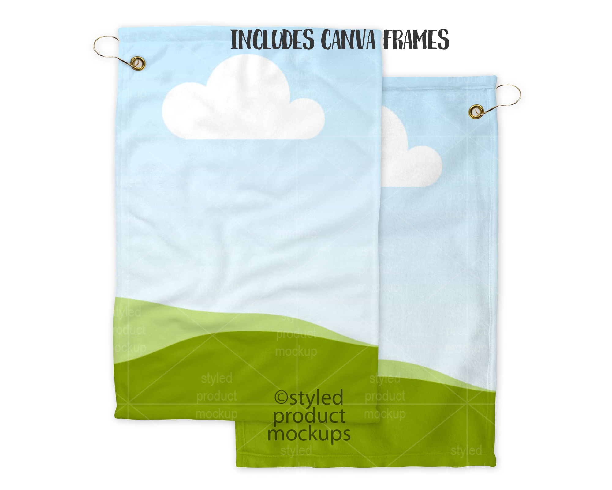 12x18 Golf Towel Mockup