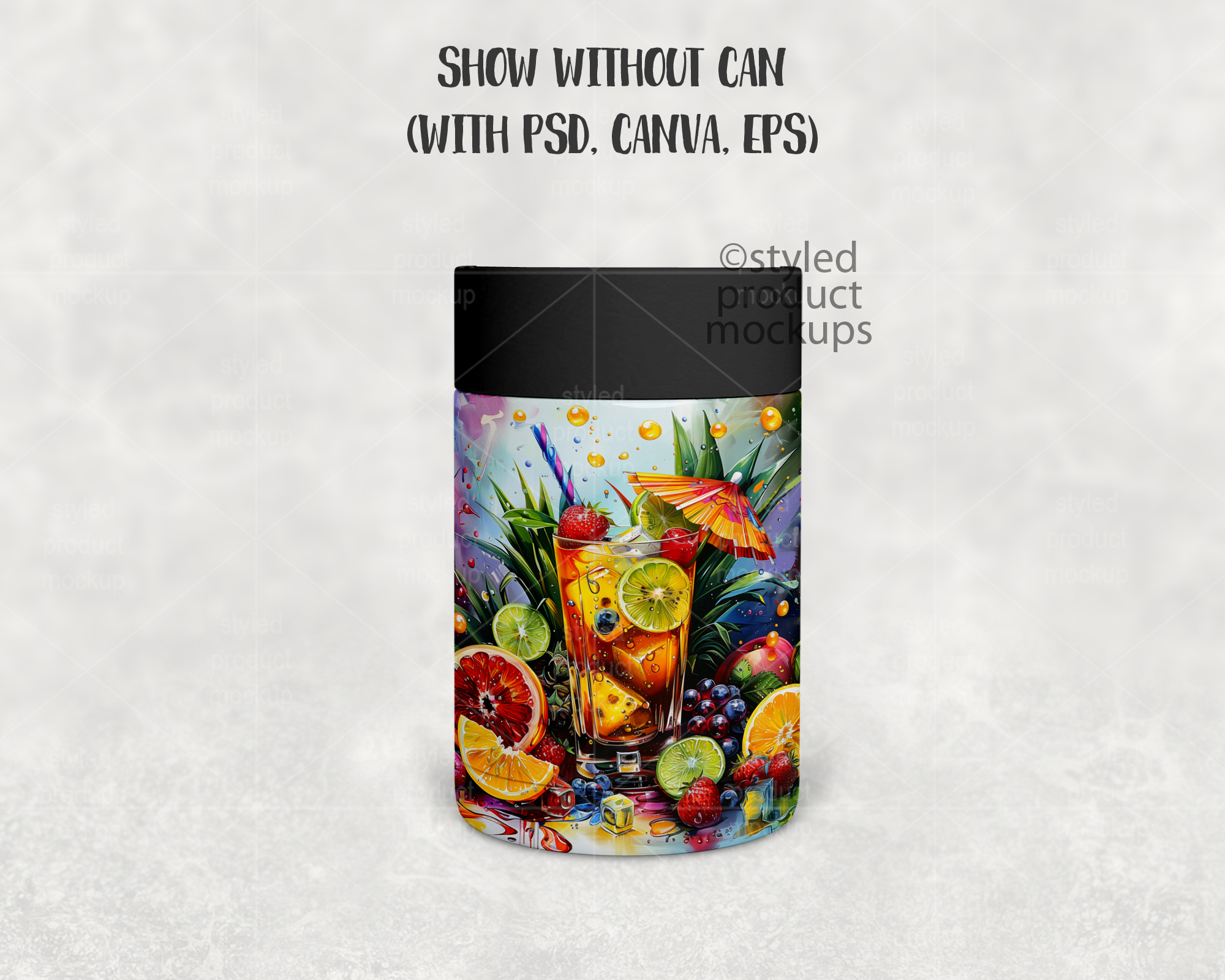 Metal Can Holder Mockup