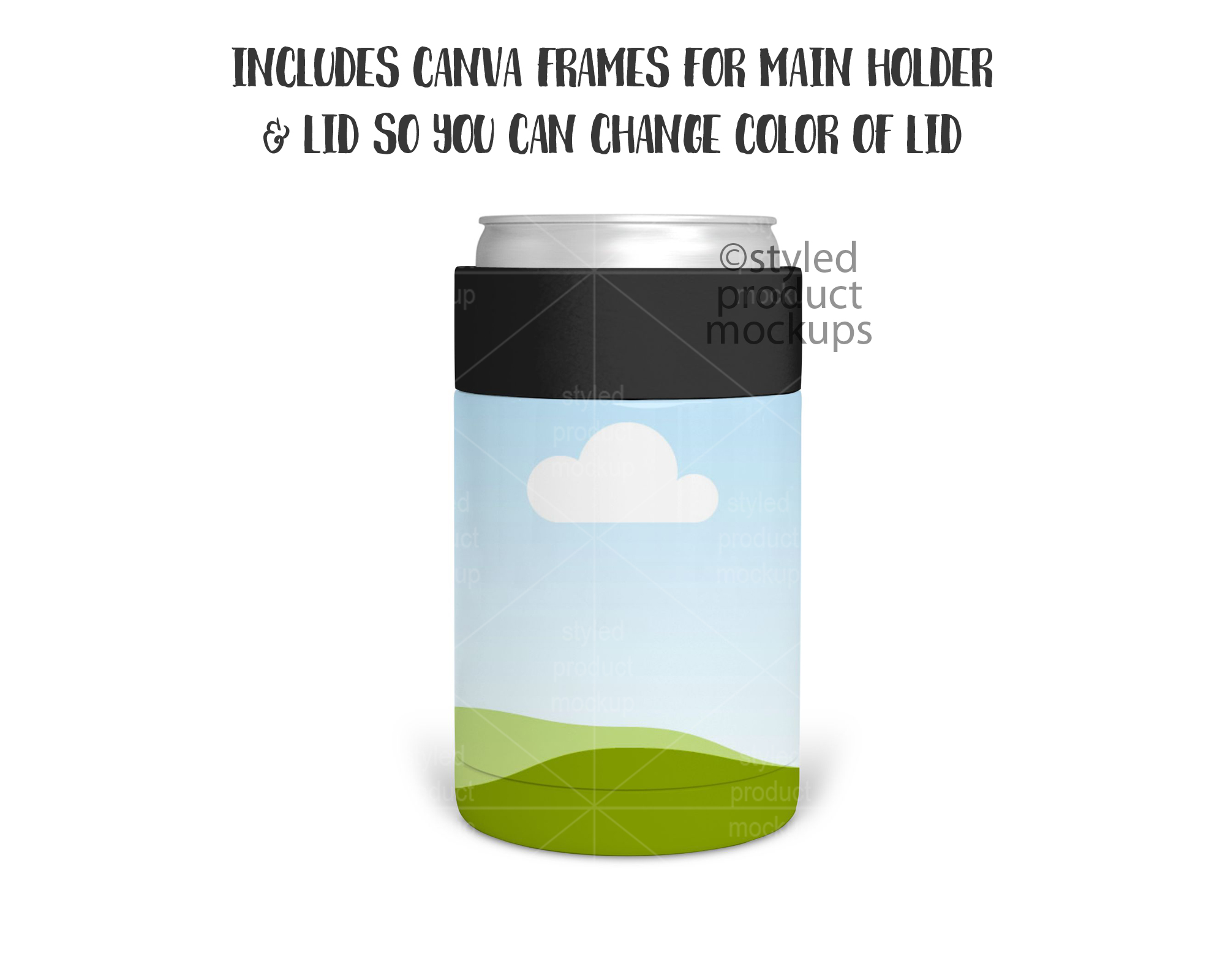 Metal Can Holder Mockup