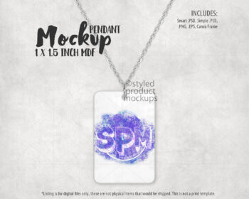 Rectangle MDF Pendant Mockup