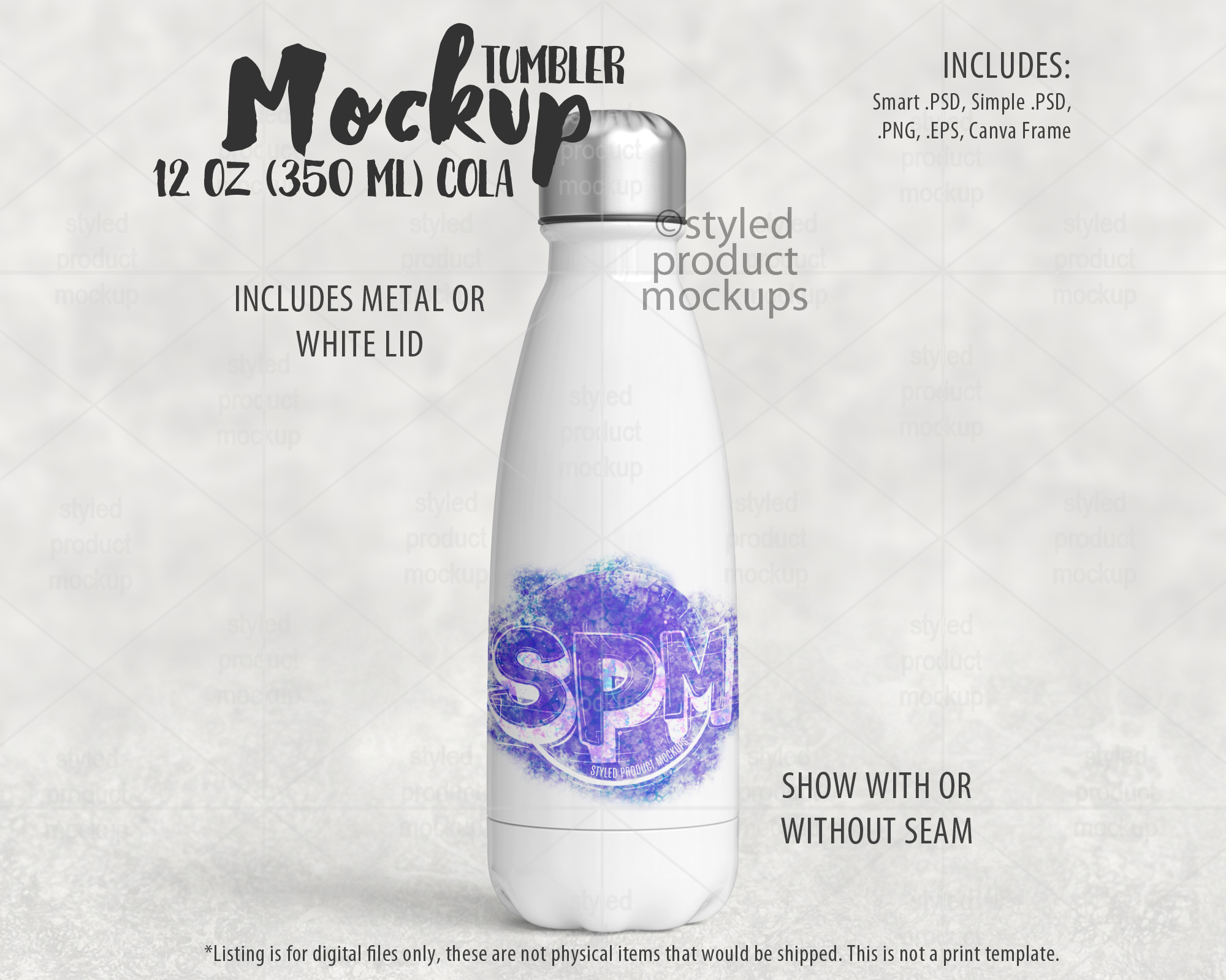 12oz Cola Tumbler Mockup