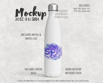 1000ml Cola Tumbler Mockup