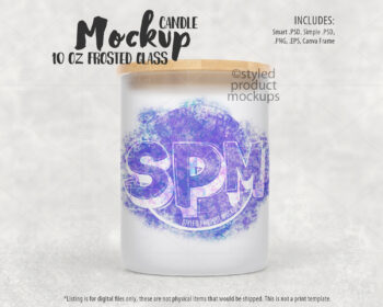 Frosted Glass Candle Mockup