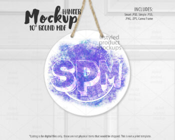 Round Door Hanger Mockup