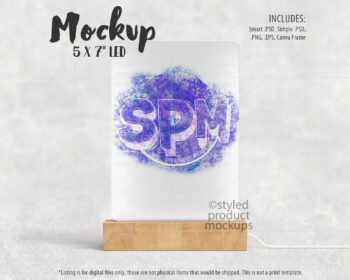 5x7 LED Plaque Mockup