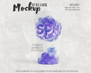 17oz Latte Mug Mockup