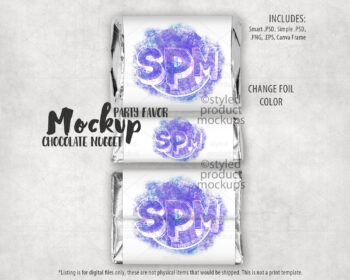 Chocolate Nugget Label Mockup