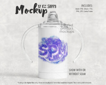 12oz Sippy Cup Mockup