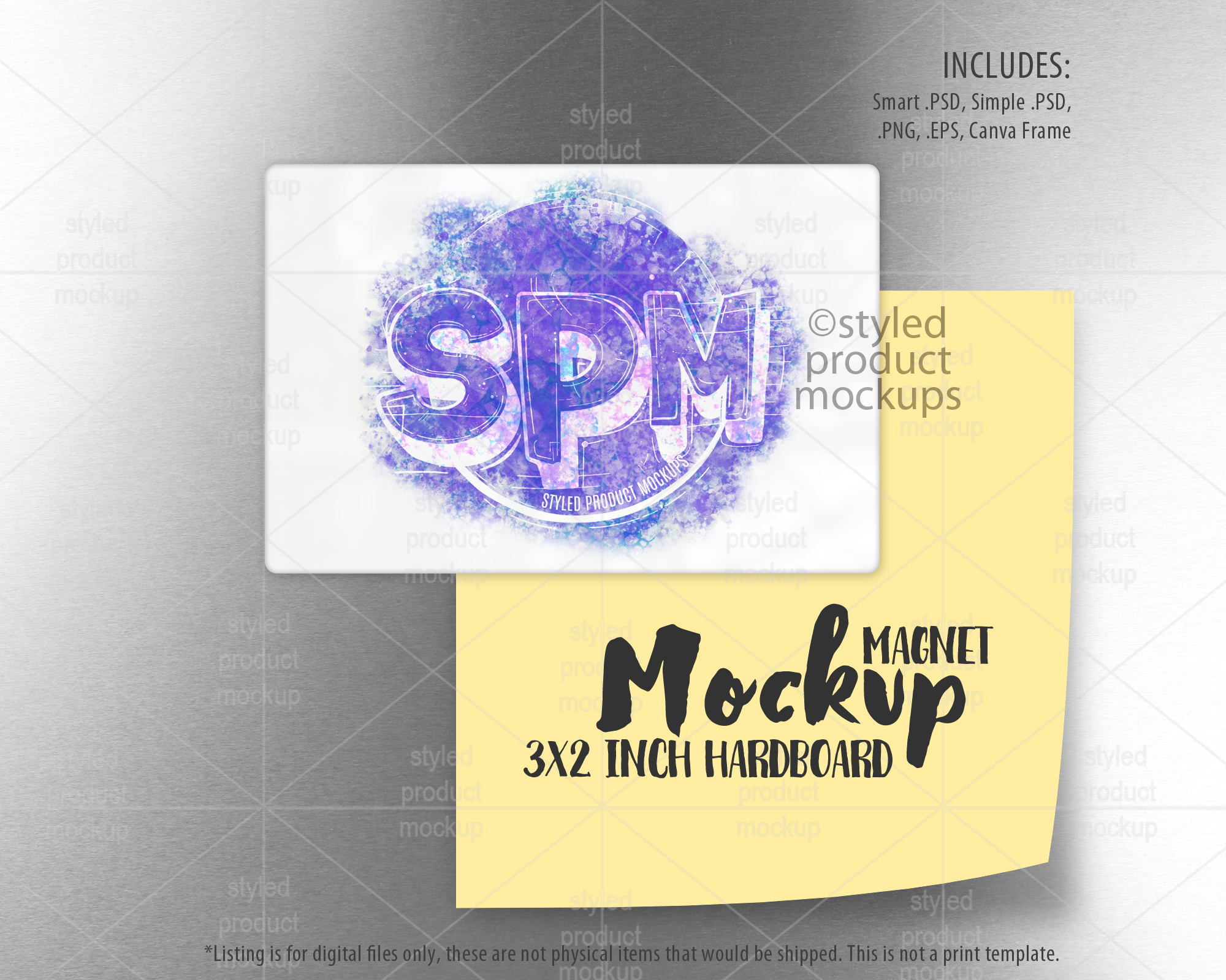 3x2 Inch Magnet Mockup