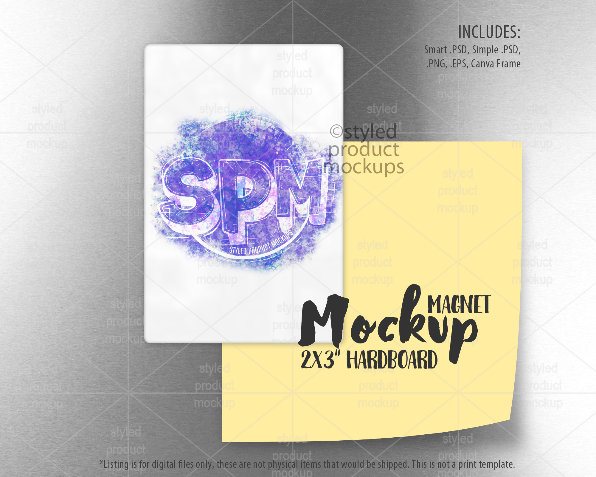 2x3 Hardboard Magnet Mockup