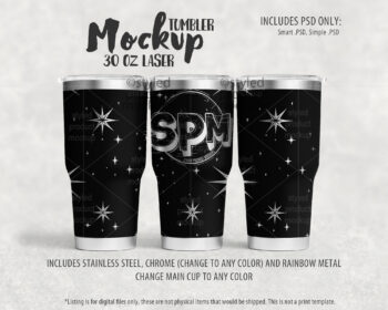 30oz Laser Tumbler Mockup
