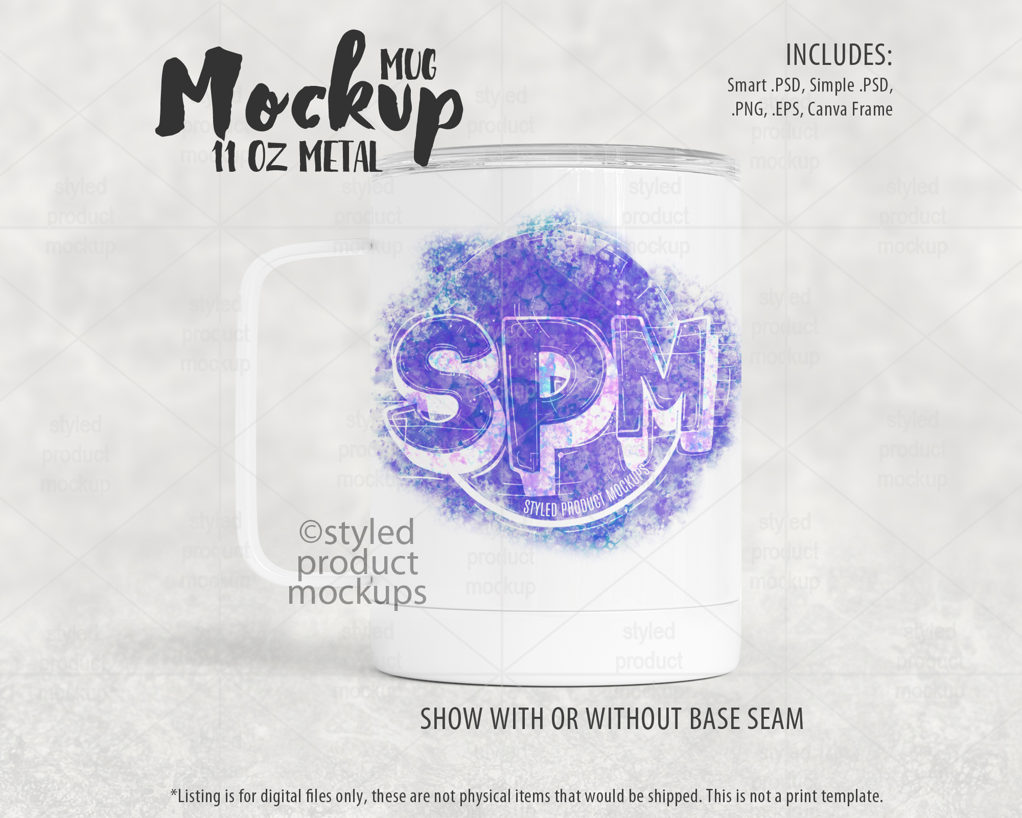 11oz Metal Mug Mockup