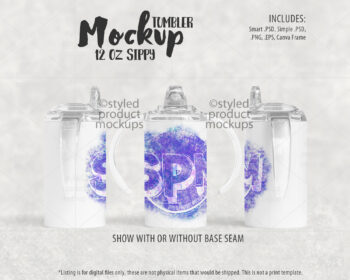 12oz Sippy Cup Mockup