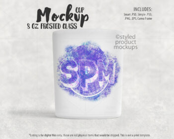 8oz Frosted Glass Mockup