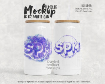 16oz Can Tumbler Mockup