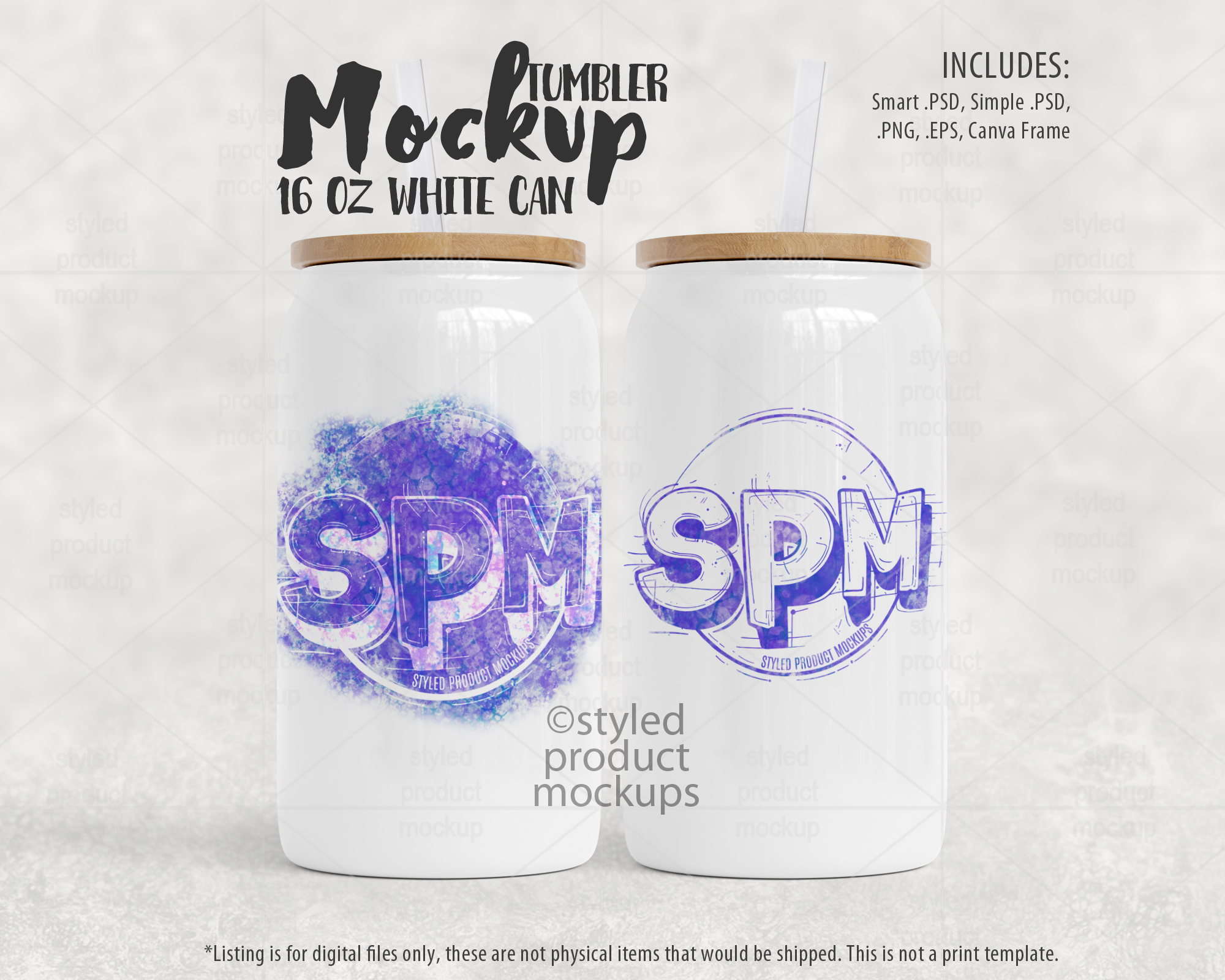 16oz Can Tumbler Mockup