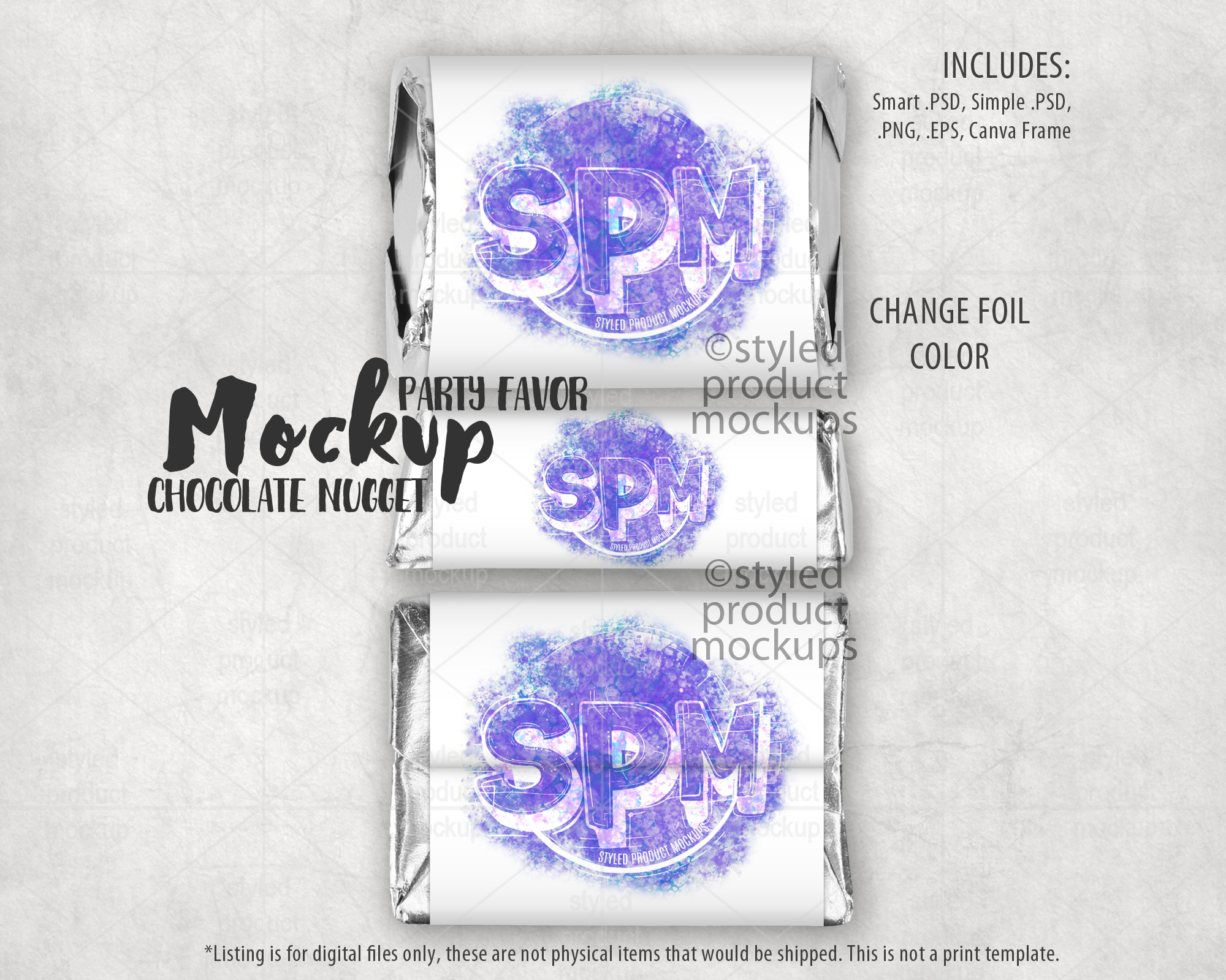 Chocolate Nugget Label Mockup