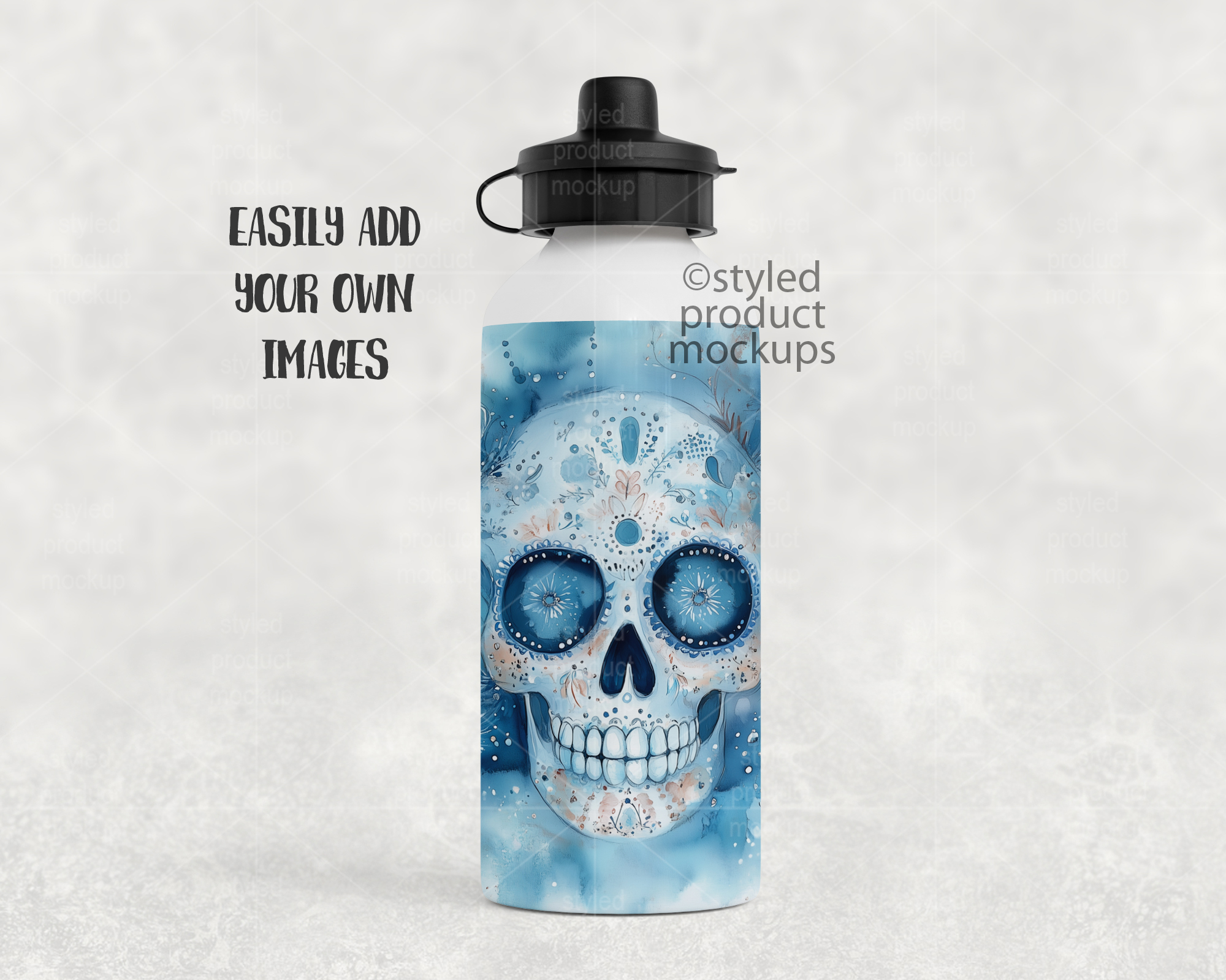 20oz 600ml Water Bottle Mockup