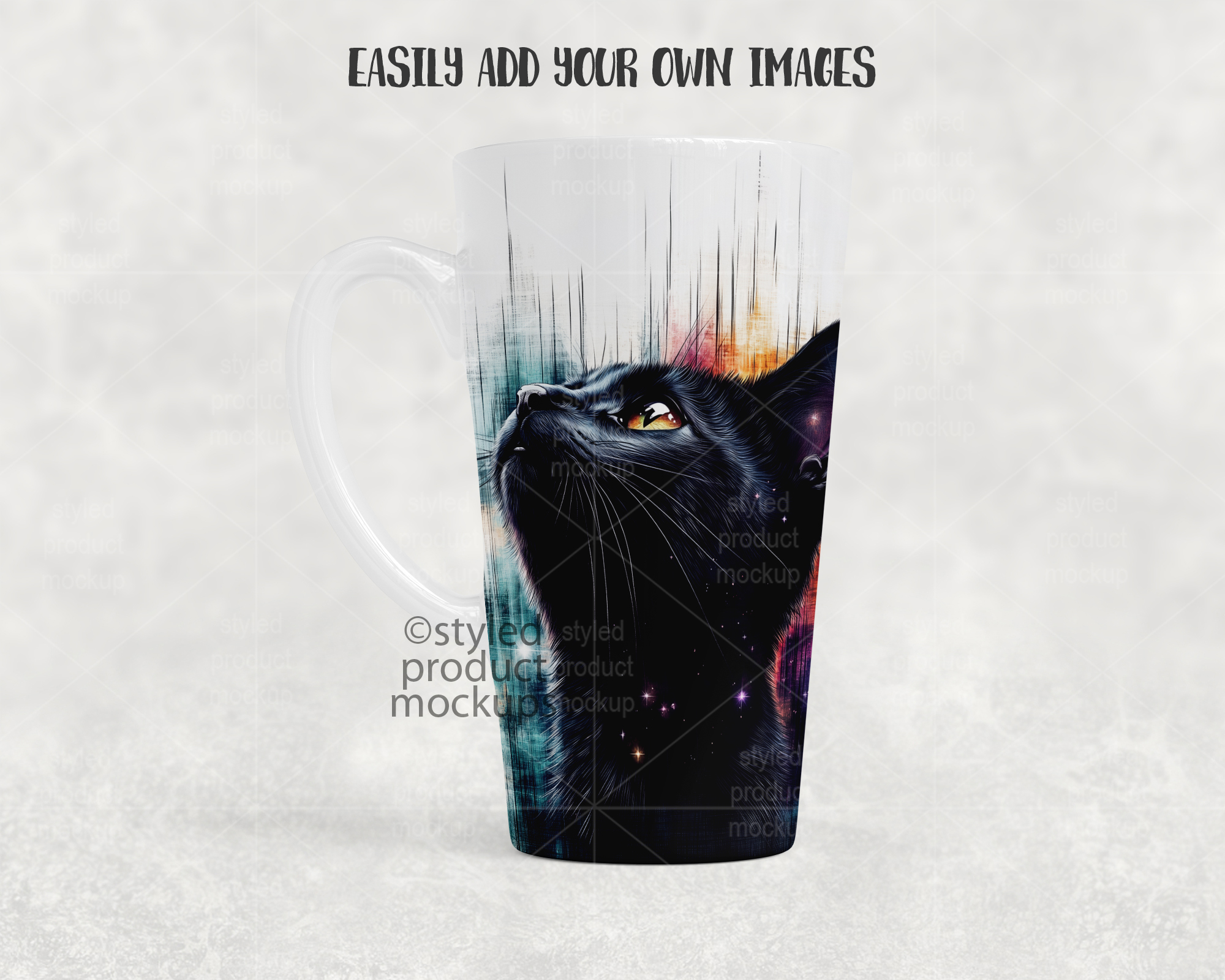 17oz Latte Mug Mockup