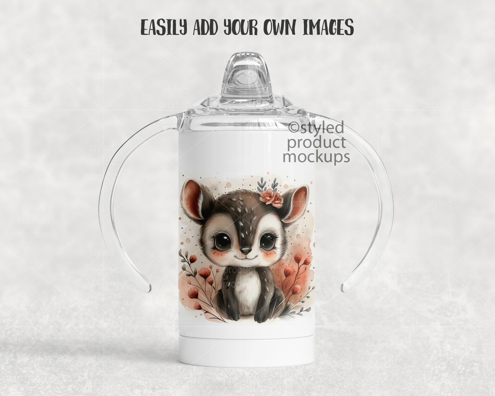 12oz Sippy Cup Mockup