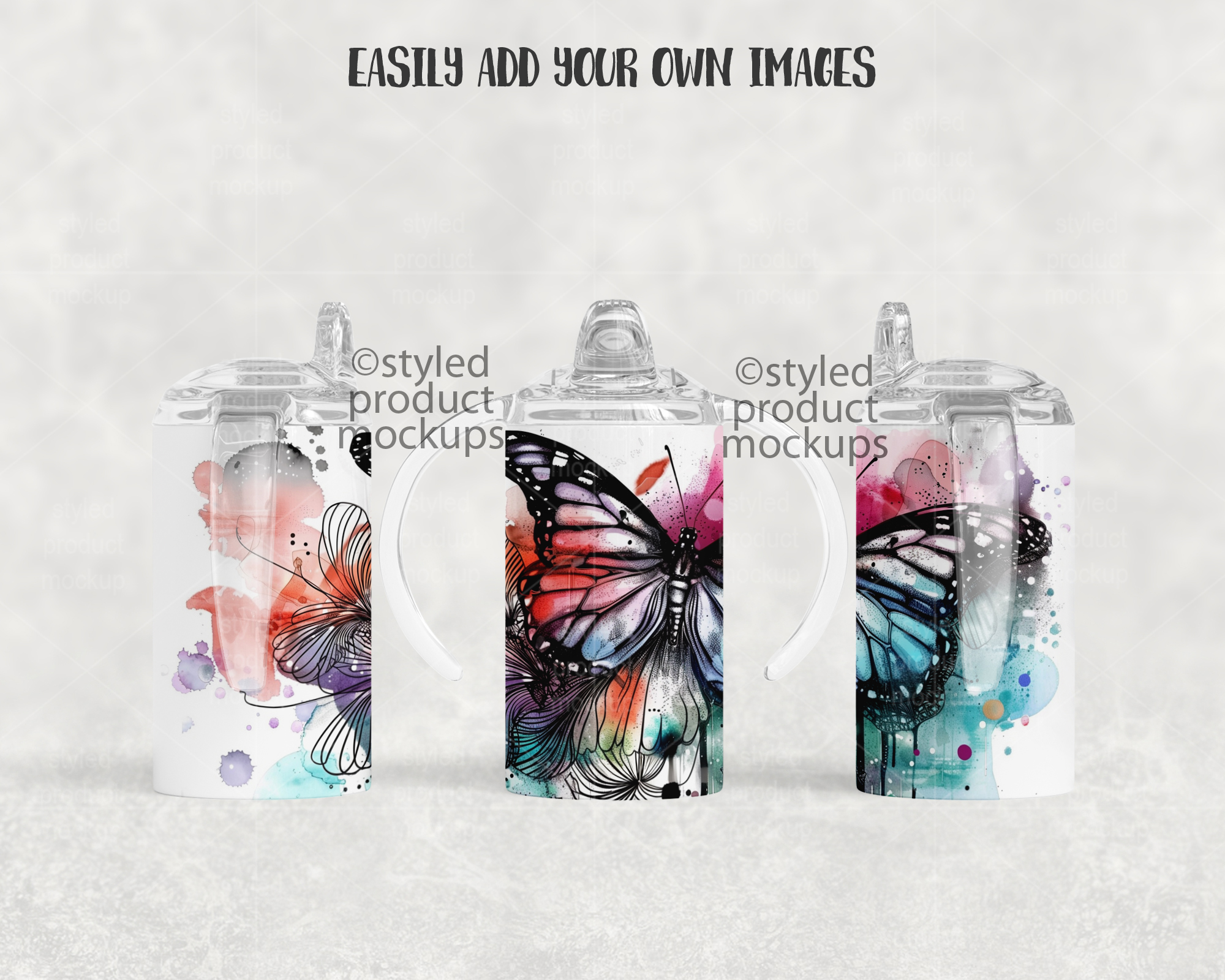 12oz Sippy Cup Mockup
