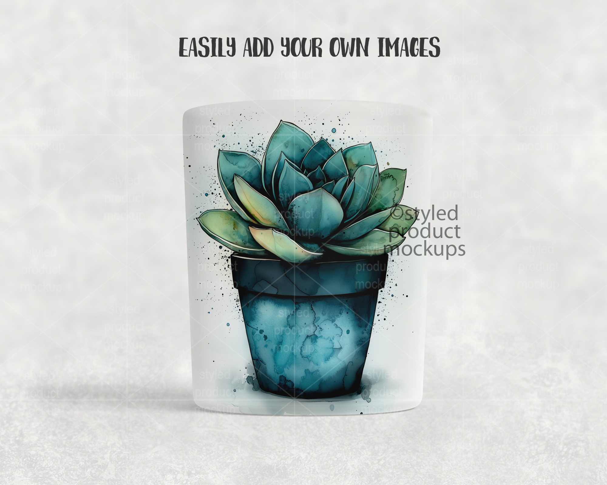 8oz Frosted Glass Mockup