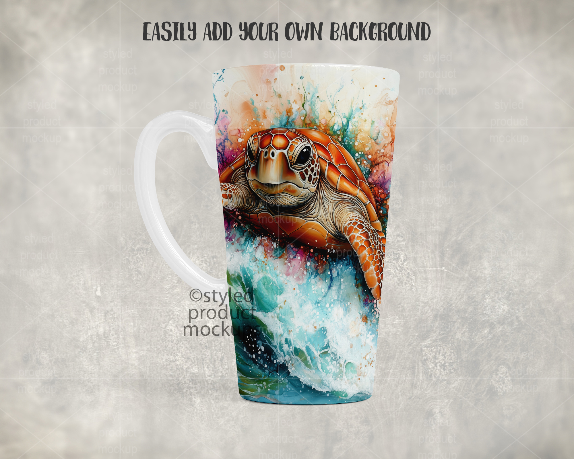 17oz Latte Mug Mockup
