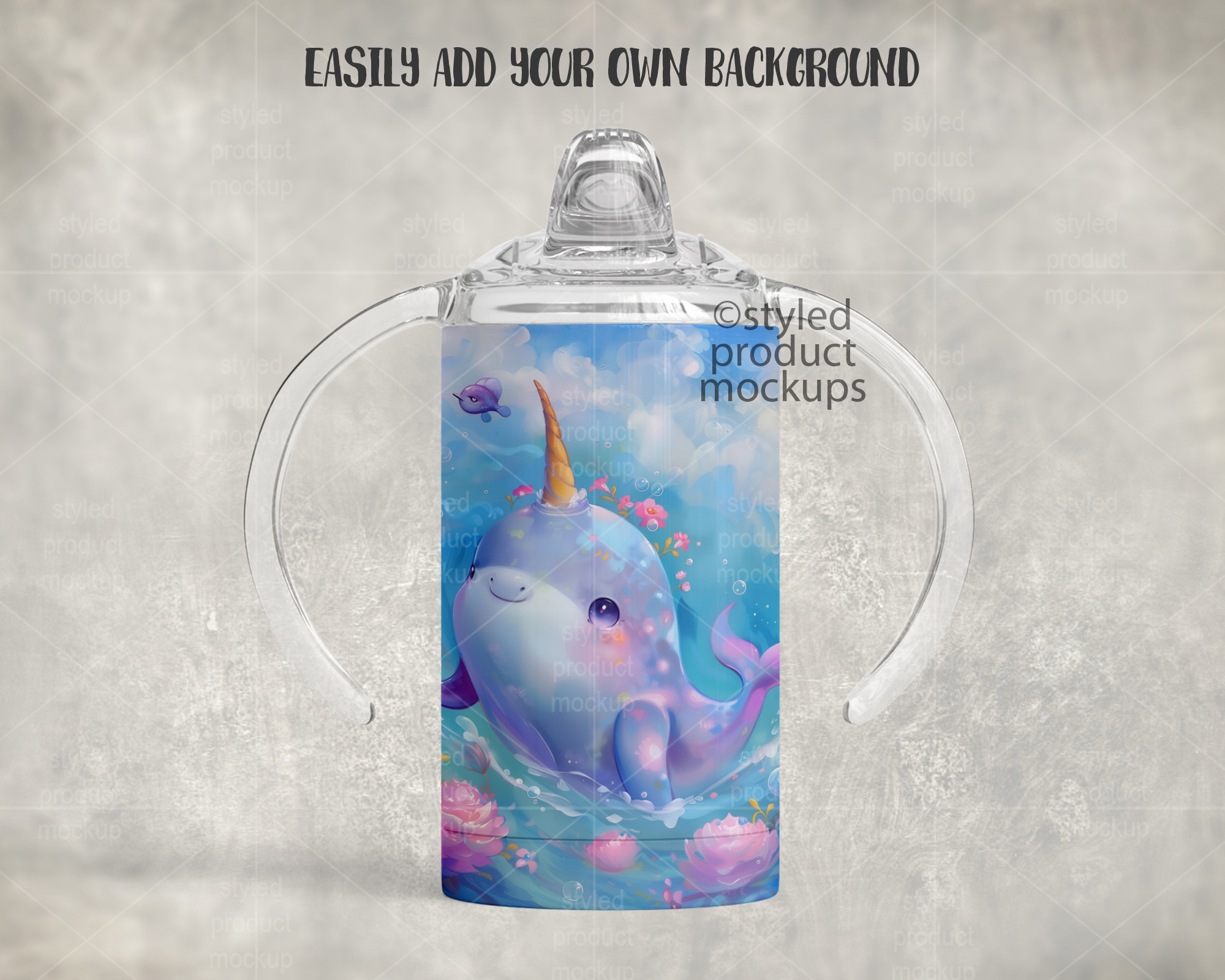 12oz Sippy Cup Mockup