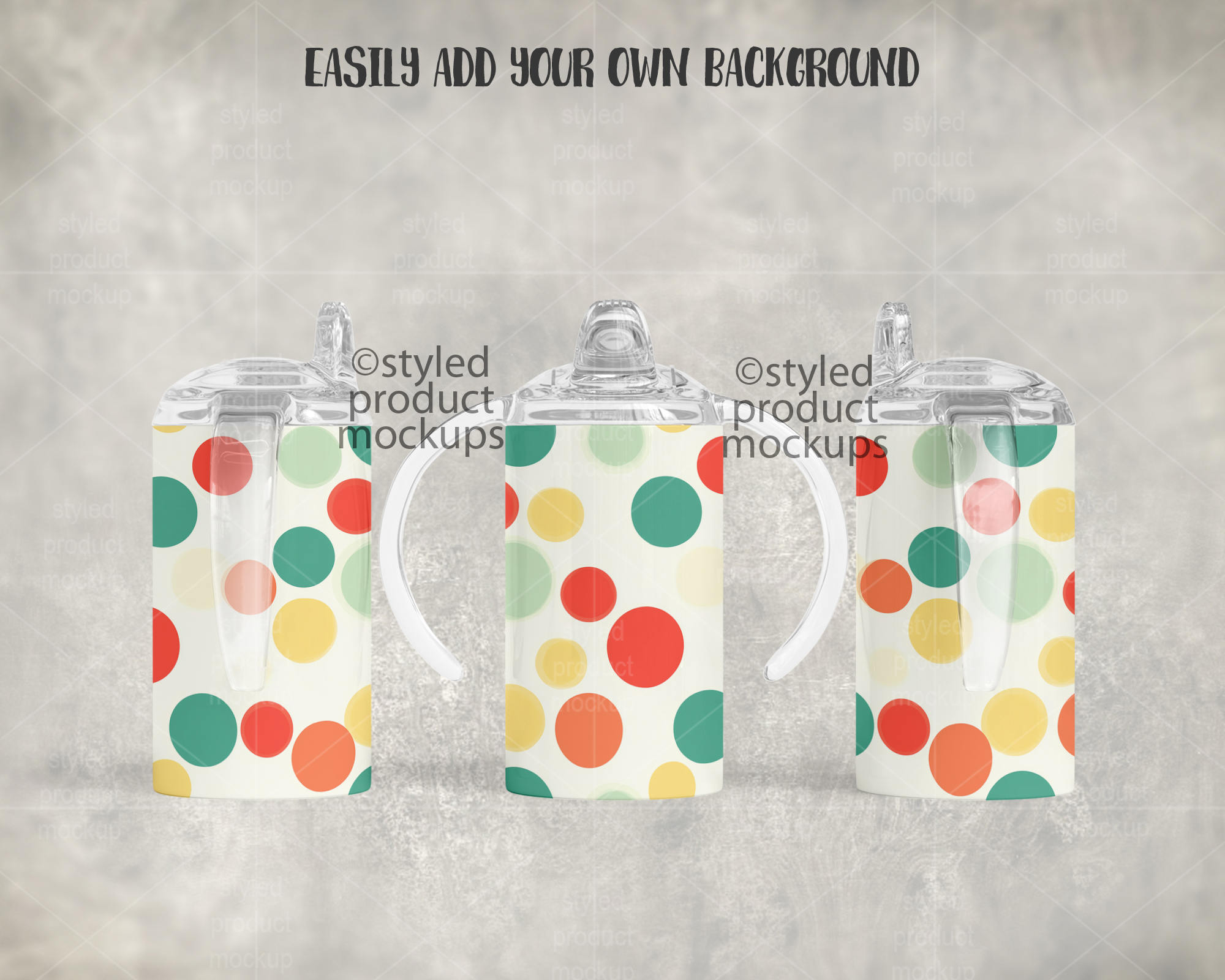 12oz Sippy Cup Mockup