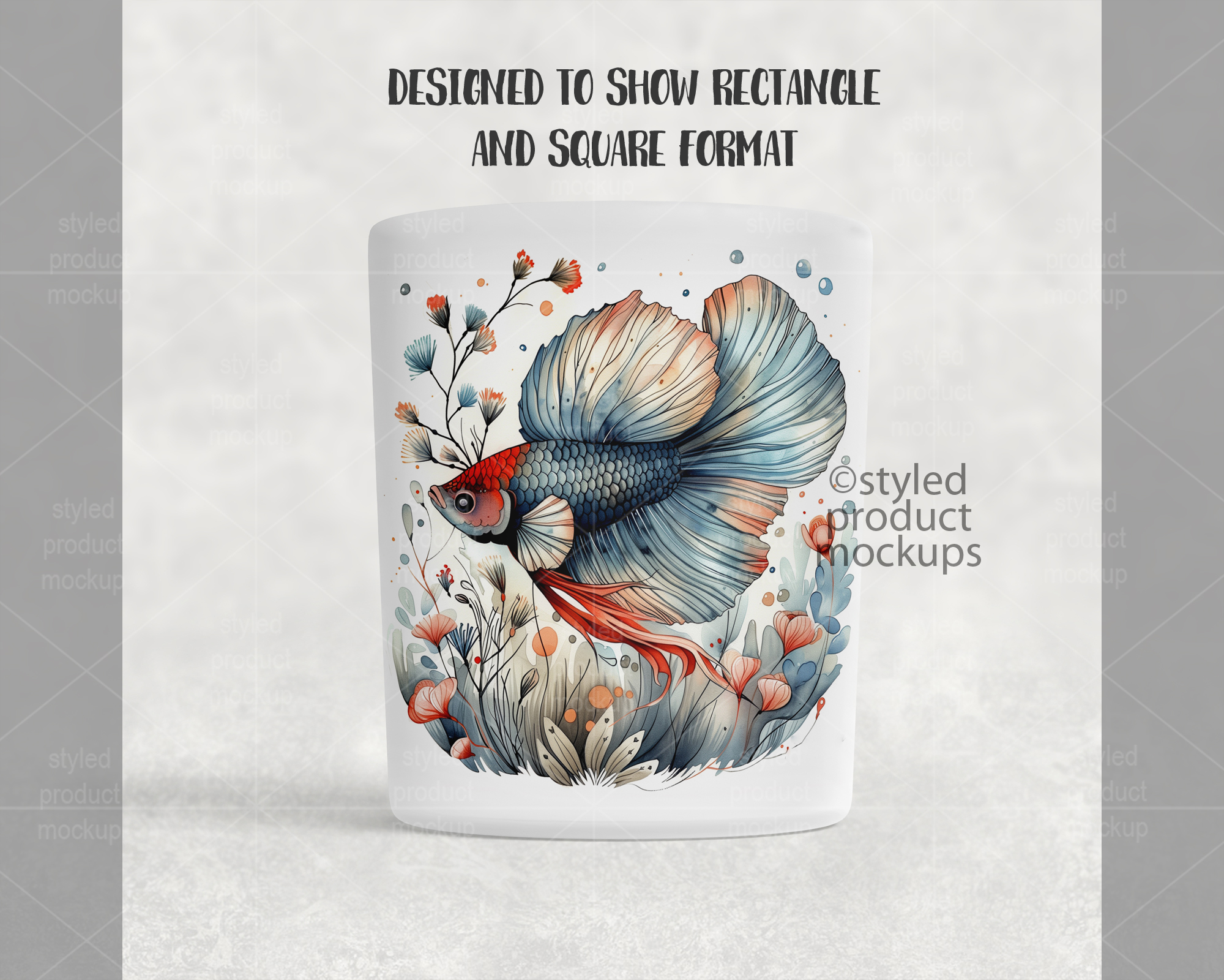 8oz Frosted Glass Mockup