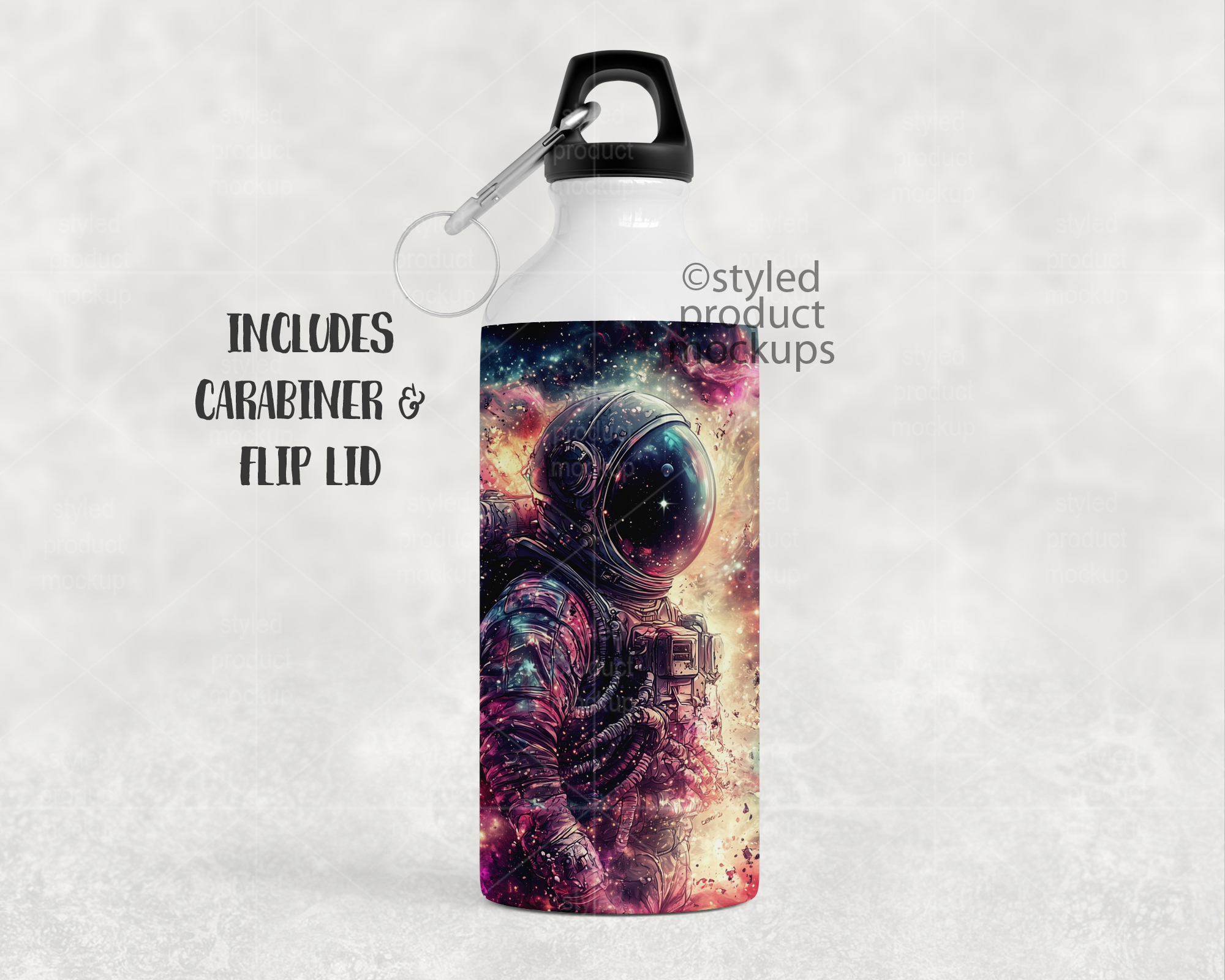 20oz 600ml Water Bottle Mockup