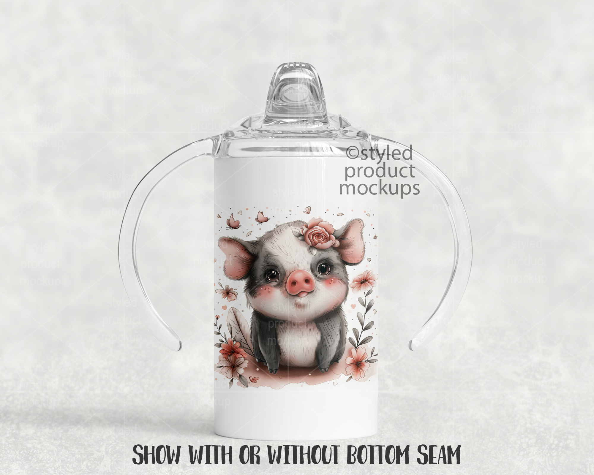 12oz Sippy Cup Mockup