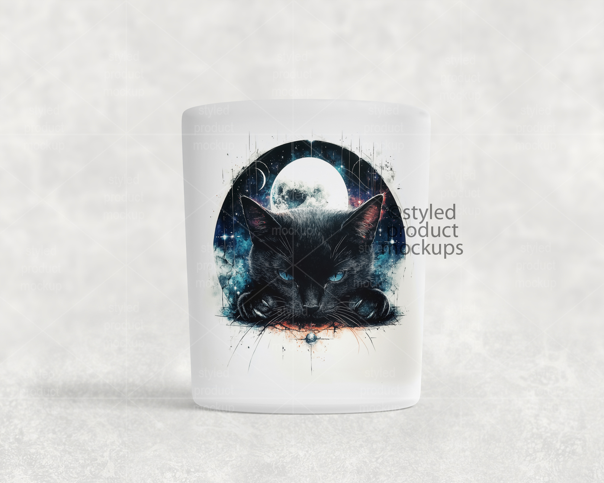 8oz Frosted Glass Mockup