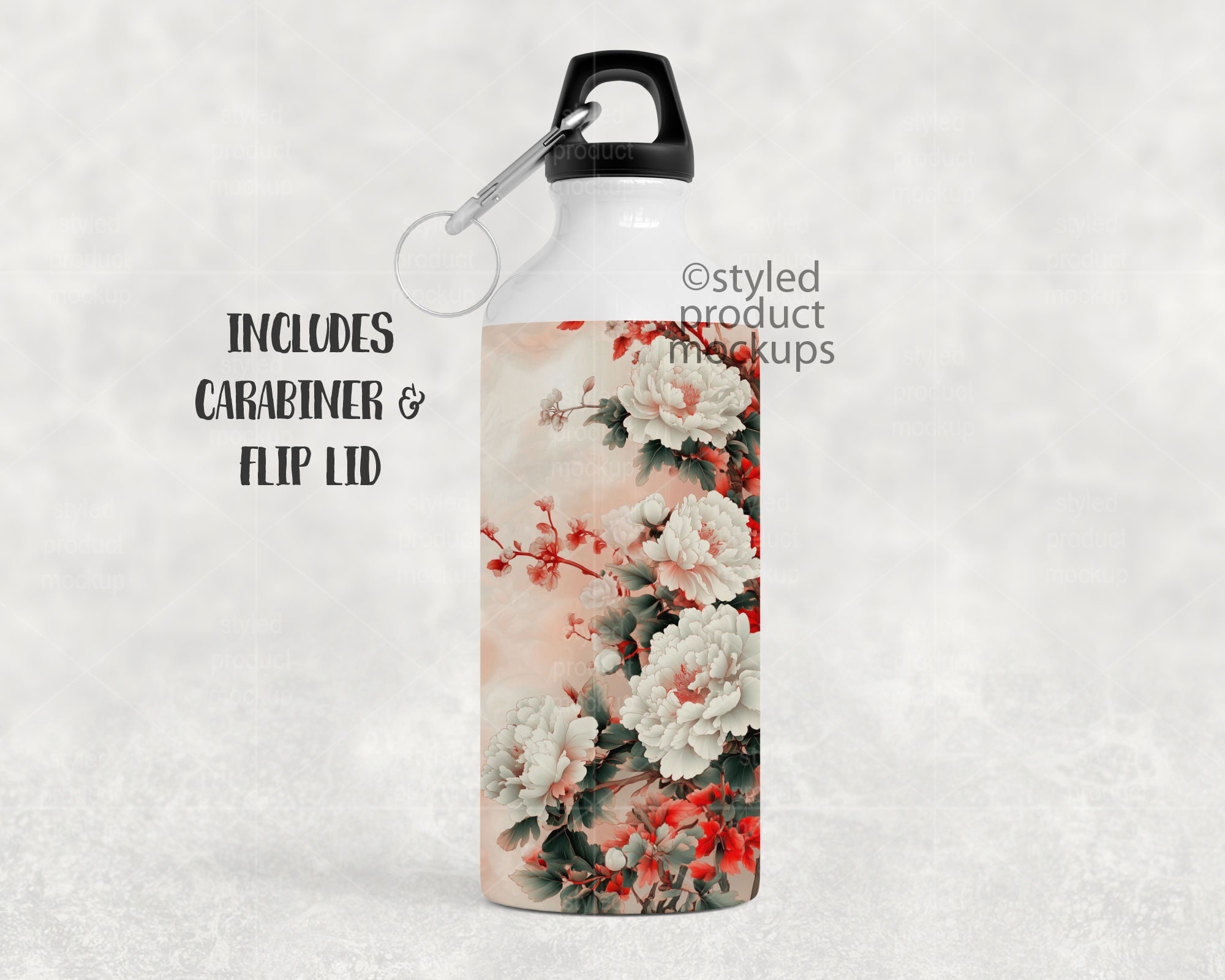 20oz 600ml Water Bottle Mockup