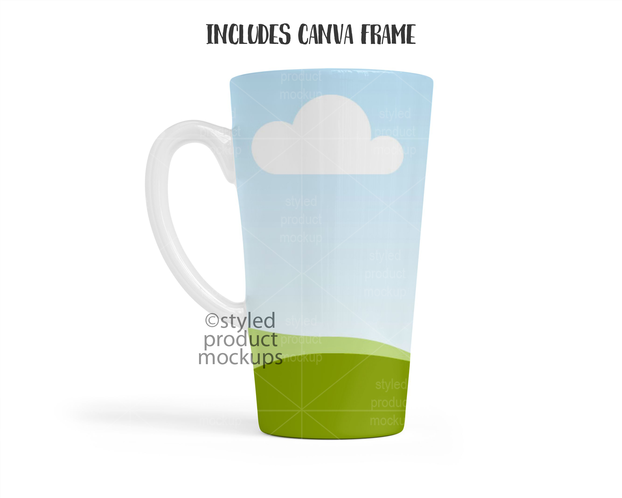 17oz Latte Mug Mockup