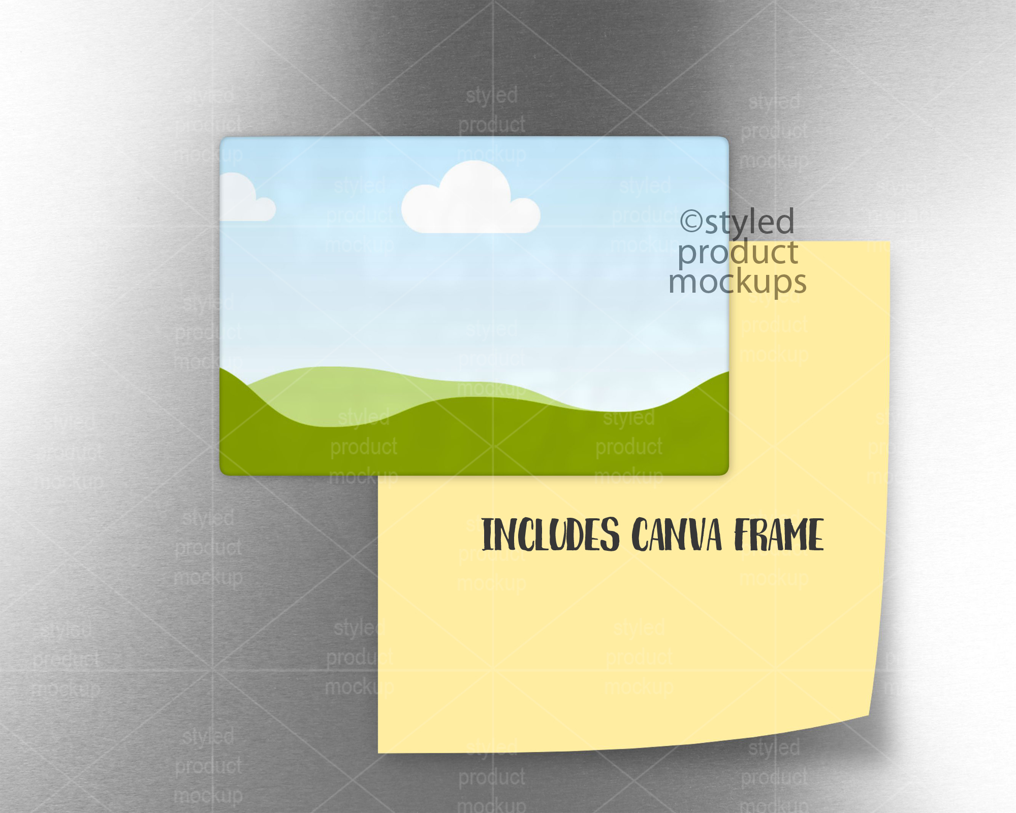 3x2 Inch Magnet Mockup