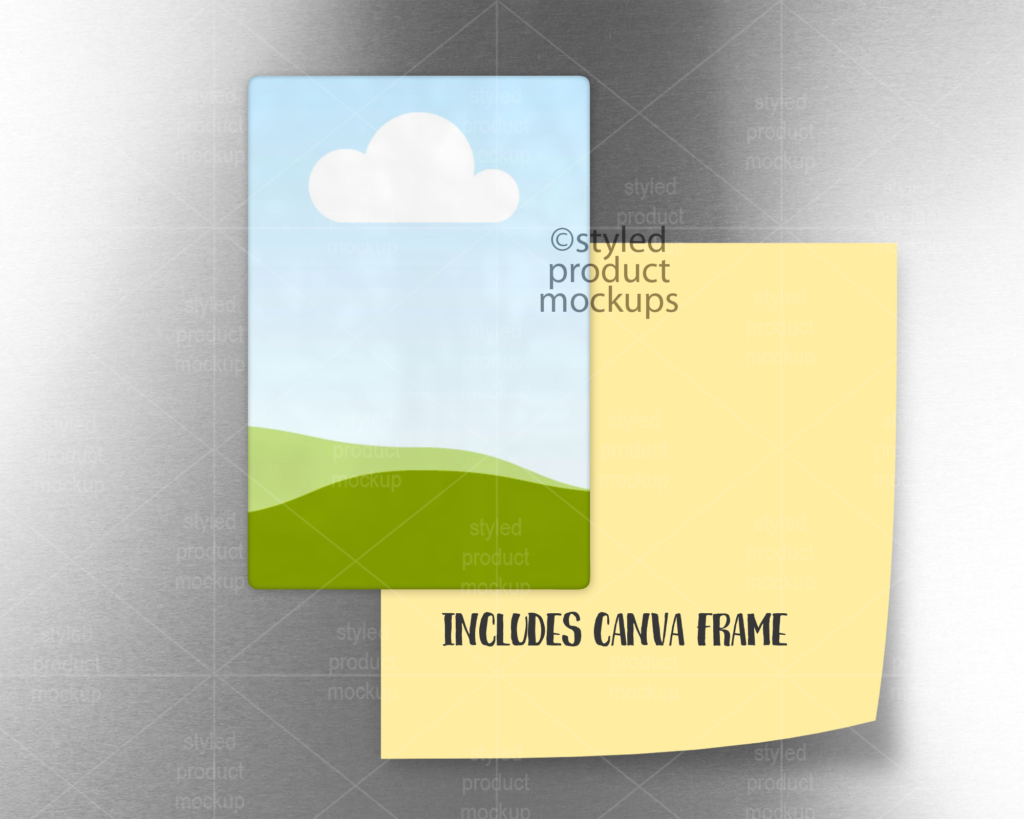 2x3 Hardboard Magnet Mockup