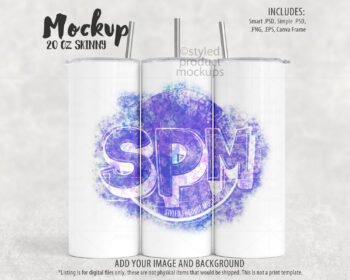 20oz Skinny Tumbler Mockup