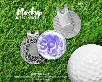 Golf Ball Marker Clip Mockup