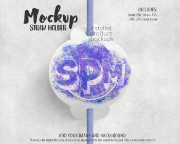 Straw Holder Mockup