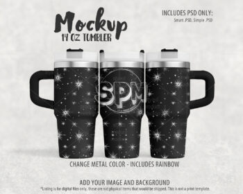 14oz Tumbler Mockup for Laser Engraving