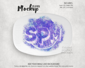 Decoplate Plastic Platter Mockup